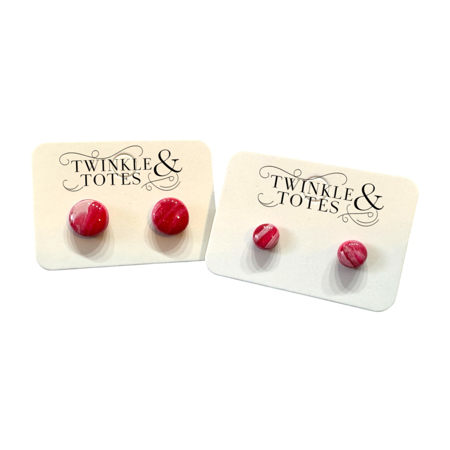 Red Swirls Handmade Earrings