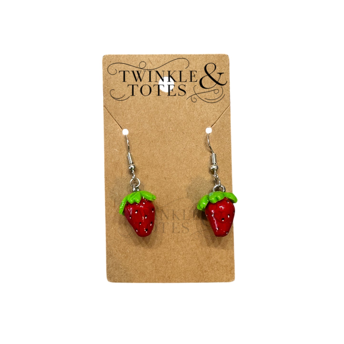 Sweet Strawberry Handmade Earrings