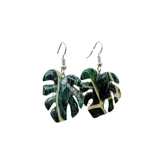 Monstera Leaves Handmade Earrings