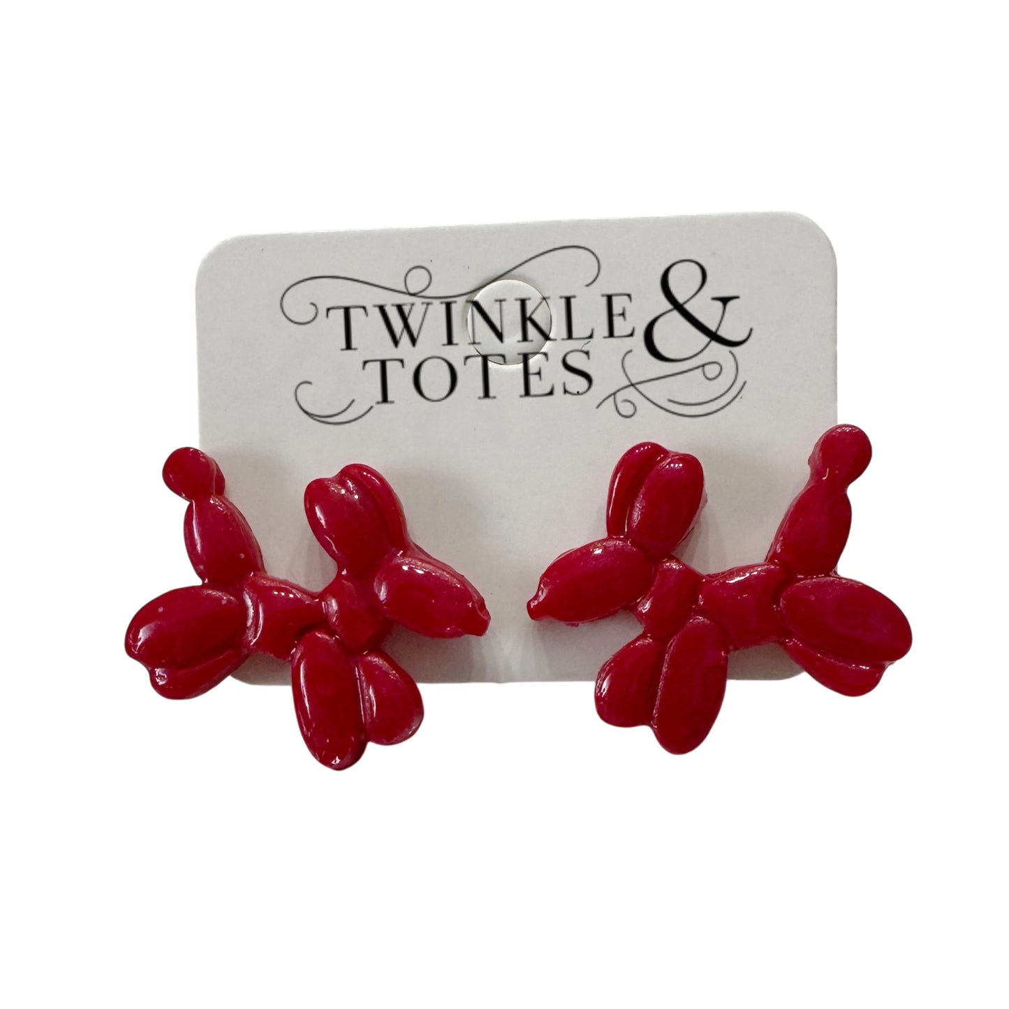 Red Dog Balloons Handmade Earrings