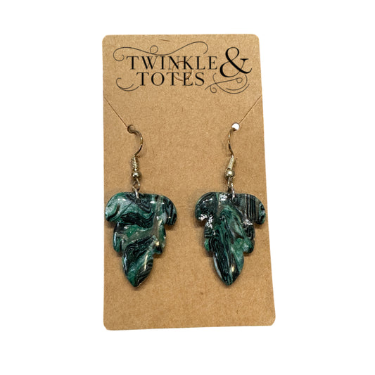 Leaf Shaped Handmade Earrings